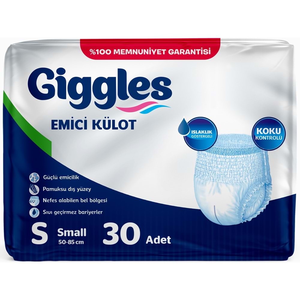 Giggles Yetişkin Bezi Emici Külot S - Küçük - Small 30 Adet Tekli Pk