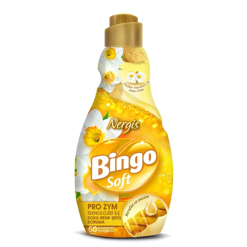 Bingo Soft Çamaşır Yumuşatıcı Konsantre 1440ML Nergis
