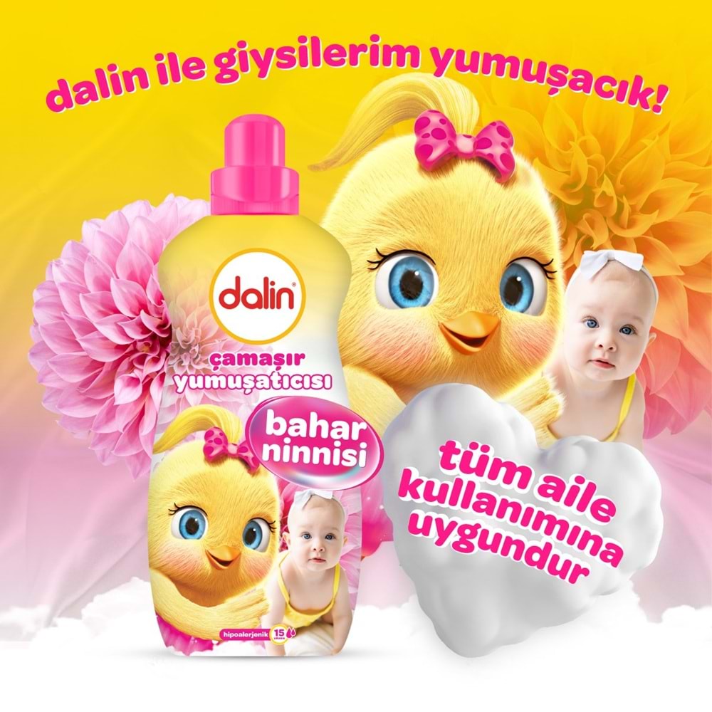 Dalin Çamaşır Yumuşatıcı 1500ML Bahar Ninnisi (Bebeklere Özel)