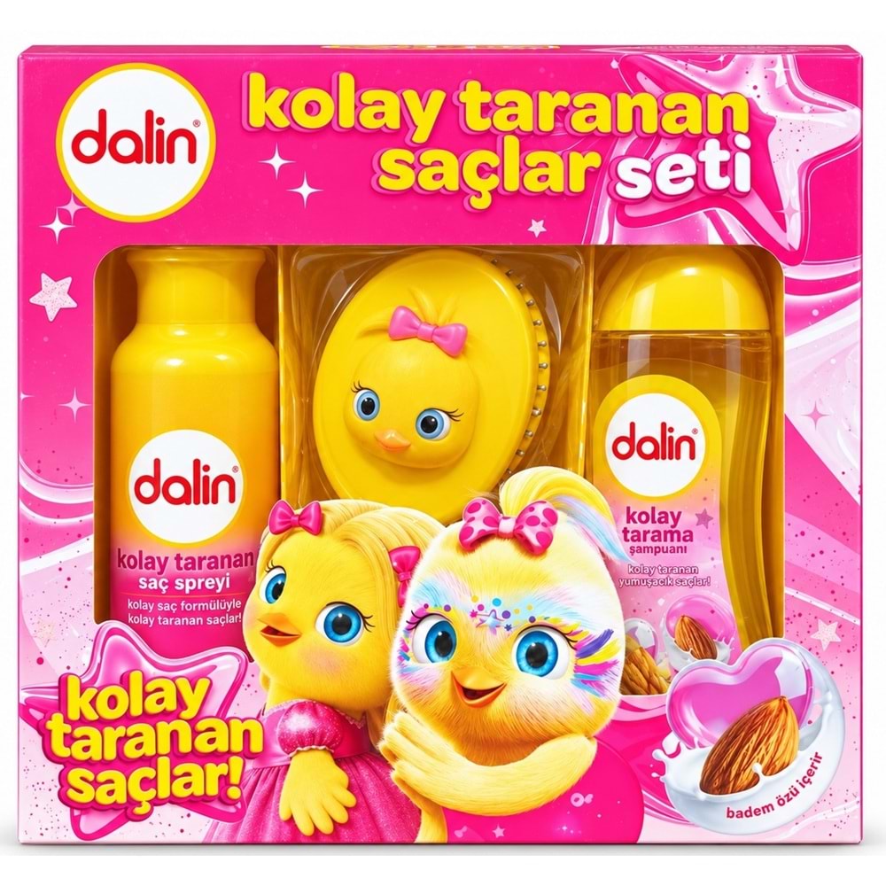 Dalin Kolay Taranan Saçlar Seti (Şampuan + Sprey + Tarak) Avantaj Paket