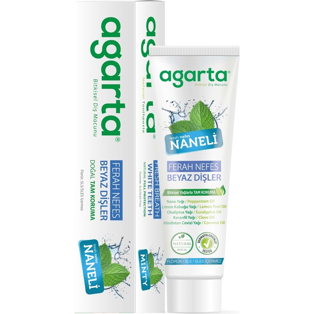Agarta Doğal Diş Macunu 100ML Naneli (9 Lu Set)