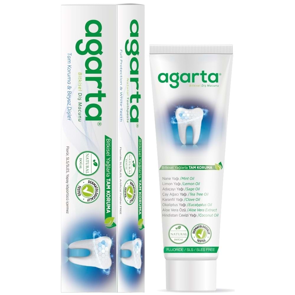 Agarta Doğal Diş Macunu 100ML Bitki Özlü (9 Lu Set)