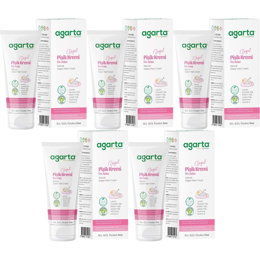 Agarta Doğal Pişik Kremi 100ML (5 Li Set)