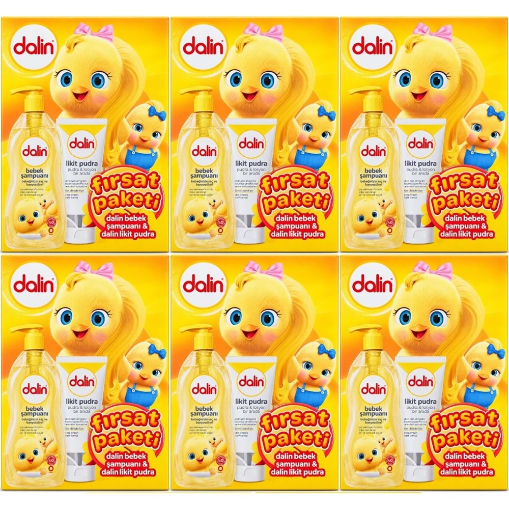 Dalin Bebek Şampuanı 700 ML + Likit Pudra 100 ML Fırsat Paketi (6 Lı Set)