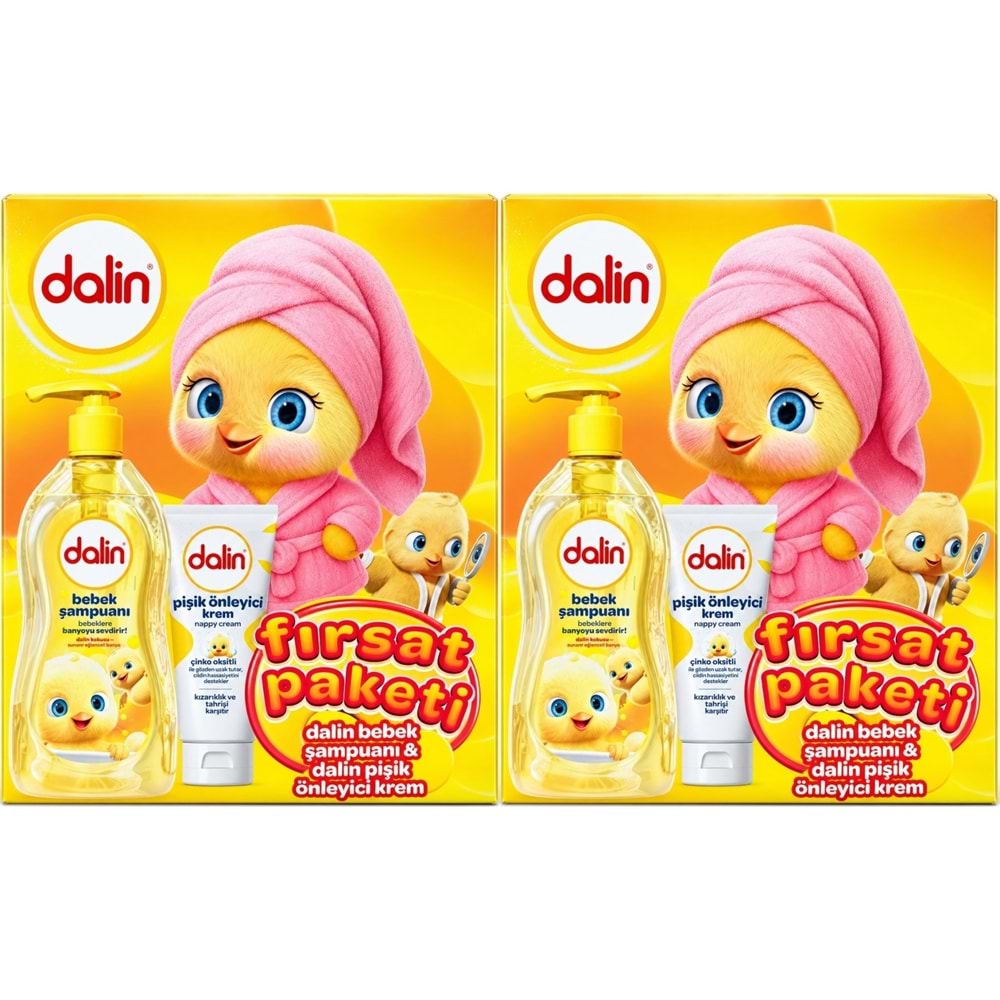 Dalin Bebek Şampuanı 700 ML + Pişik Önleyici Krem 100 ML Fırsat Paketi (2 Li Set)