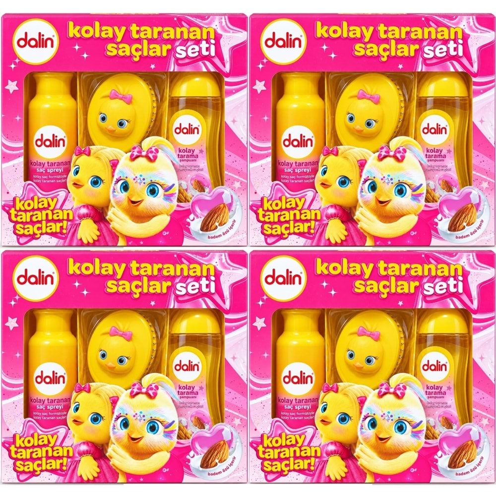 Dalin Kolay Taranan Saçlar Seti (Şampuan + Sprey + Tarak) Avantaj Paket (4 Lü Set)