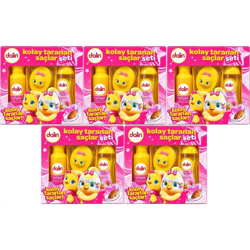 Dalin Kolay Taranan Saçlar Seti (Şampuan + Sprey + Tarak) Avantaj Paket (5 Li Set)