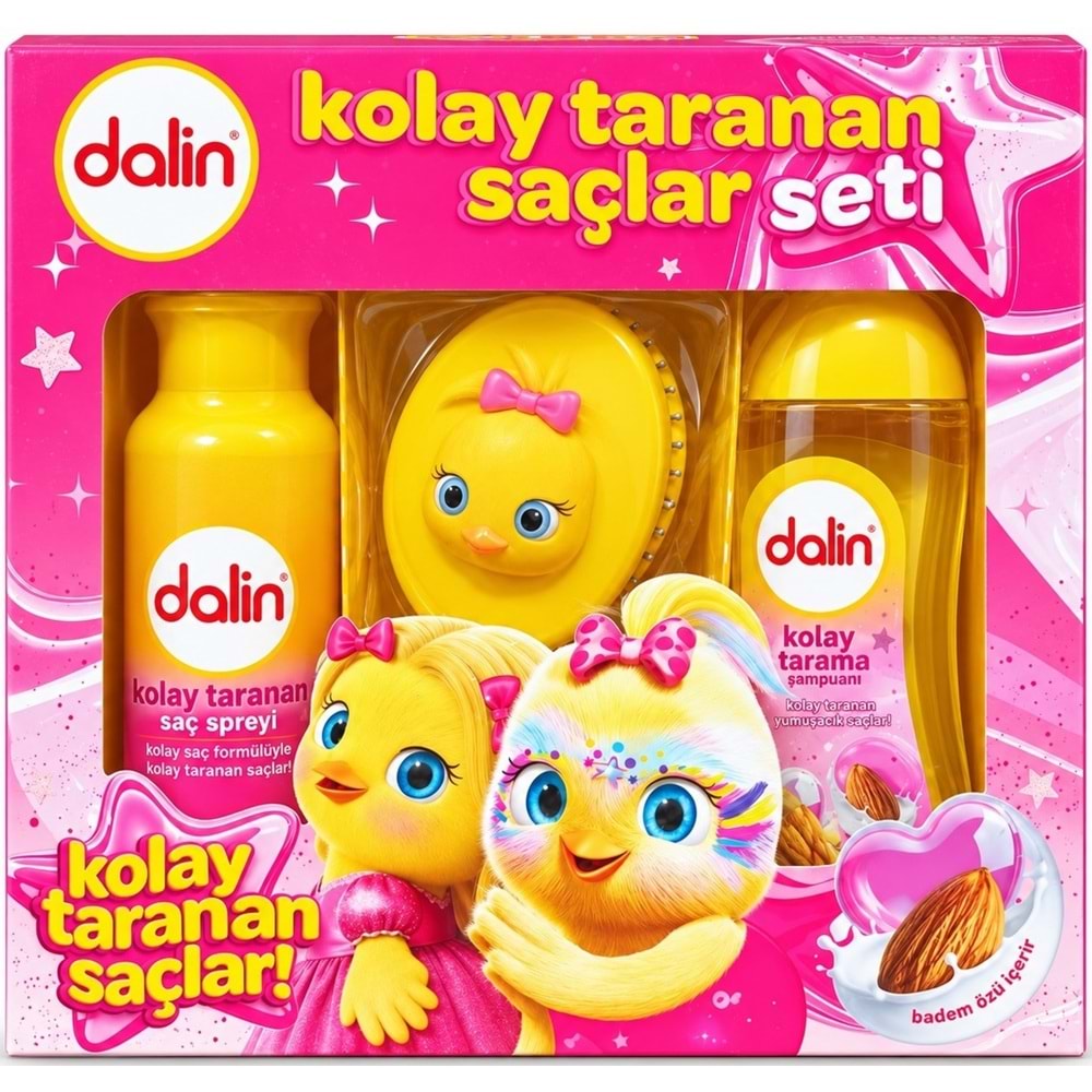 Dalin Kolay Taranan Saçlar Seti (Şampuan + Sprey + Tarak) Avantaj Paket (6 Lı Set)