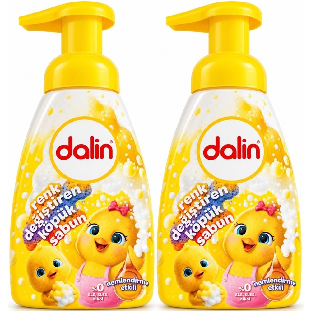 Dalin Köpük Sabun 200 ML Renk Değiştiren (Çocuklar İçin) (2 Li Set)
