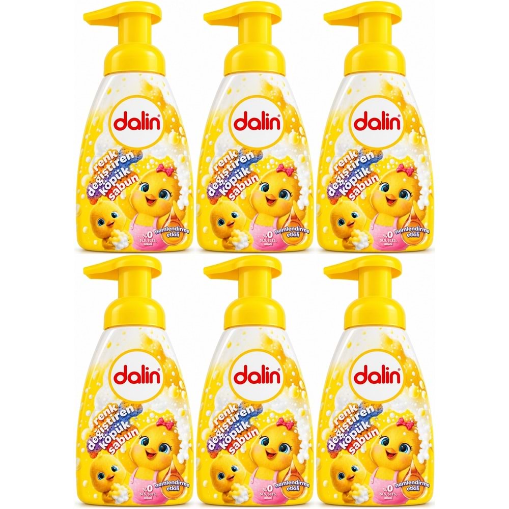 Dalin Köpük Sabun 200 ML Renk Değiştiren (Çocuklar İçin) (6 Lı Set)