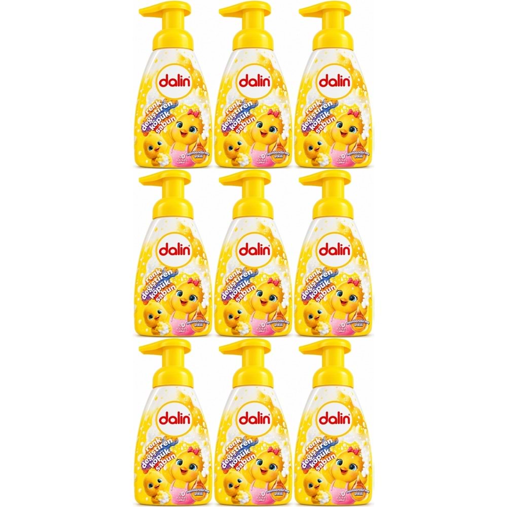 Dalin Köpük Sabun 200 ML Renk Değiştiren (Çocuklar İçin) (9 Lu Set)
