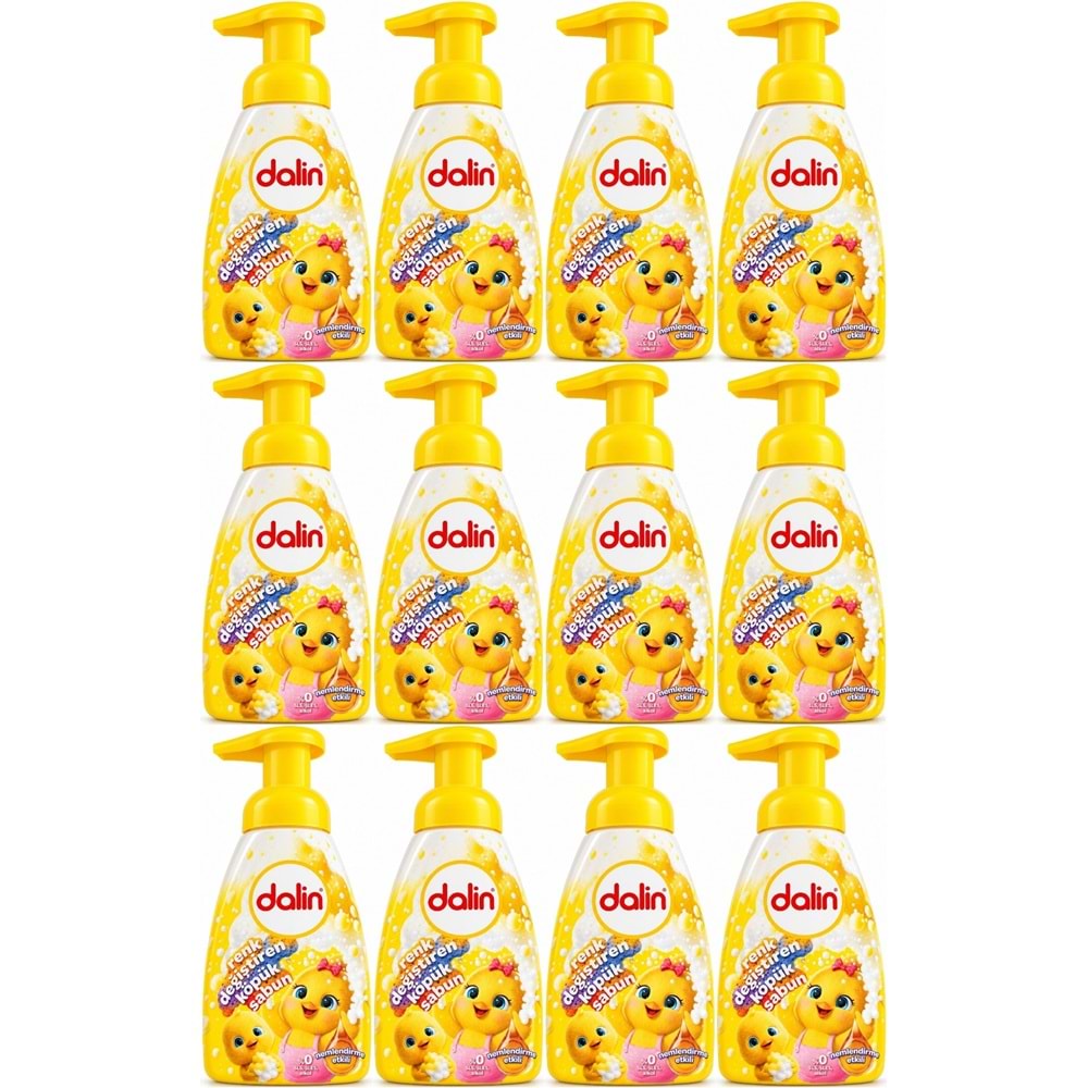 Dalin Köpük Sabun 200 ML Renk Değiştiren (Çocuklar İçin) (12 Li Set)