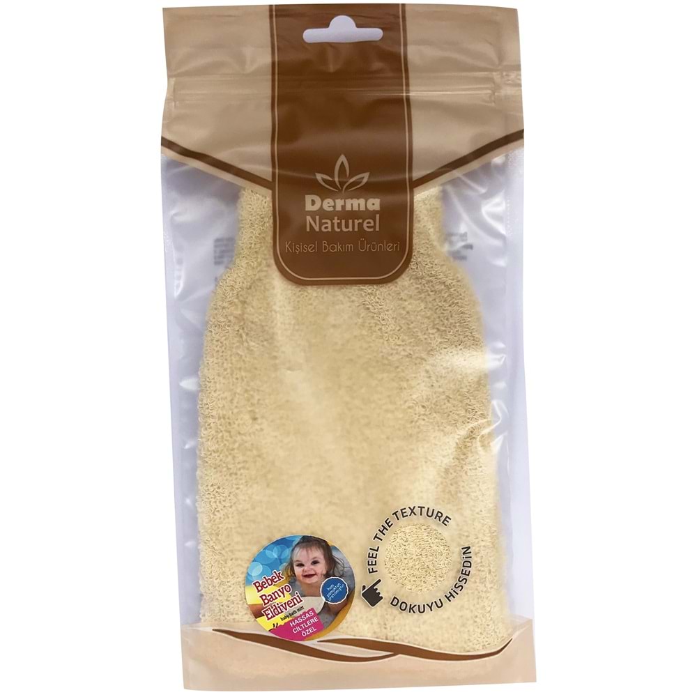 Derma Naturel Bebek Banyo Eldiveni Hassas Ciltlere Özel (15*24CM) MS-01 (6 Lı Set)