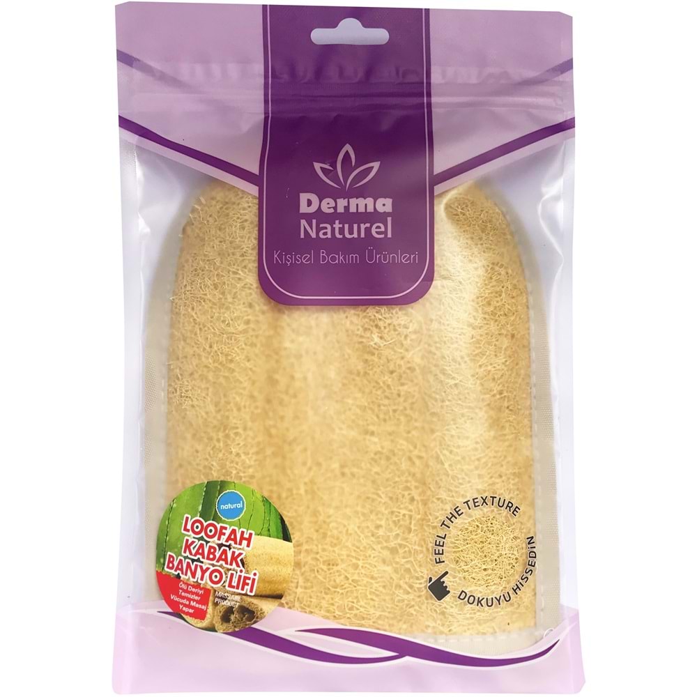 Derma Naturel Loofah Kabak Havlu Banyo Eldiveni (15*24CM) MS-11 (4 Lü Set)
