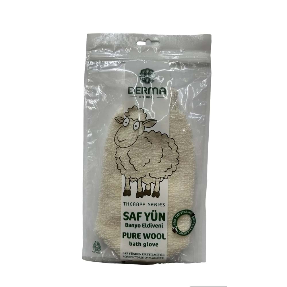 Derma Naturel Therapy Saf Yün Banyo Eldiveni T-485 (4 Lü Set)