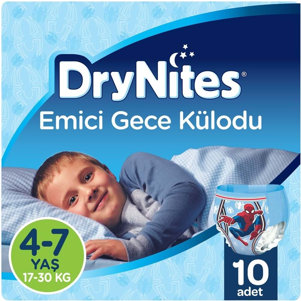 Drynites Emici Gece Külodu/Külot Bez Erkek 4-7 Yaş 17-30KG Small 50Adet 5PK*10 Alt Islatmalara Karşı