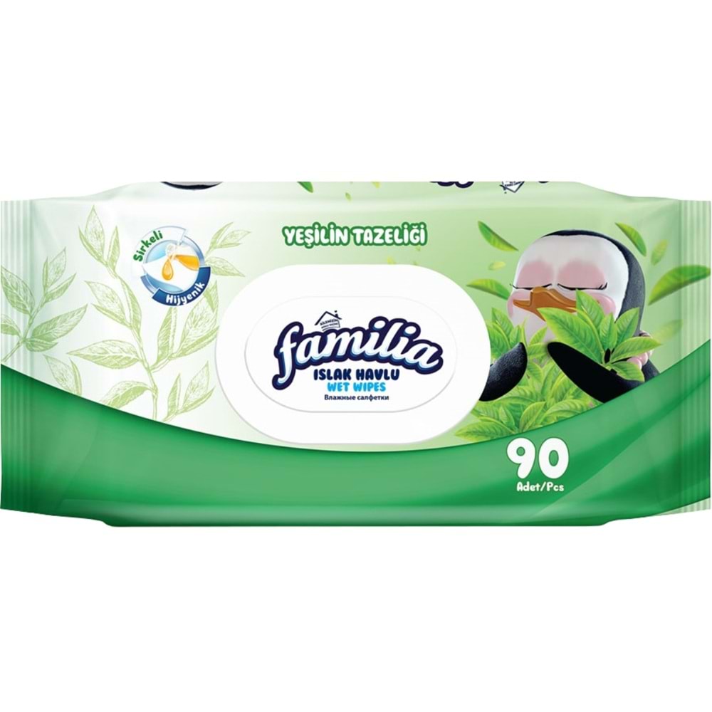 Familia Islak Havlu Mendil 90 Yaprak Karma 18 Li Set (Lavanta-Mineral-Yeşilin Tazeliği) 1620 Yaprak