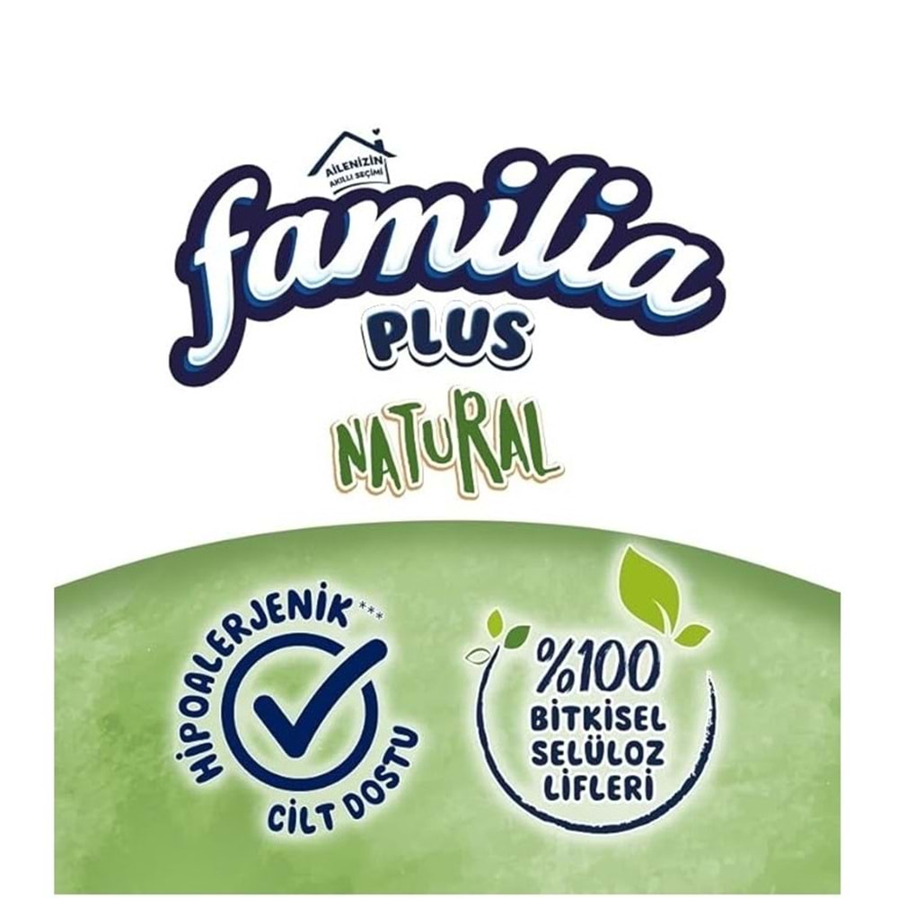 Familia Kağıt Havlu Natural (3 Katlı) Organik Bambu özlü 24 Lü Pk (2PK*12)