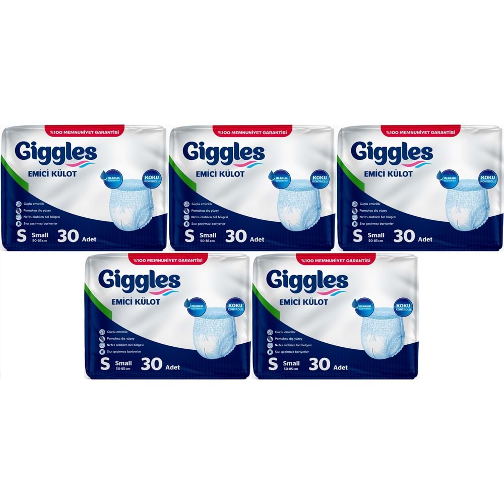 Giggles Yetişkin Bezi Emici Külot S - Küçük - Small 150 Adet