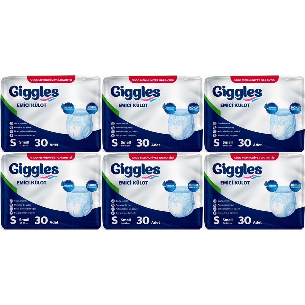 Giggles Yetişkin Bezi Emici Külot S - Küçük - Small 180 Adet