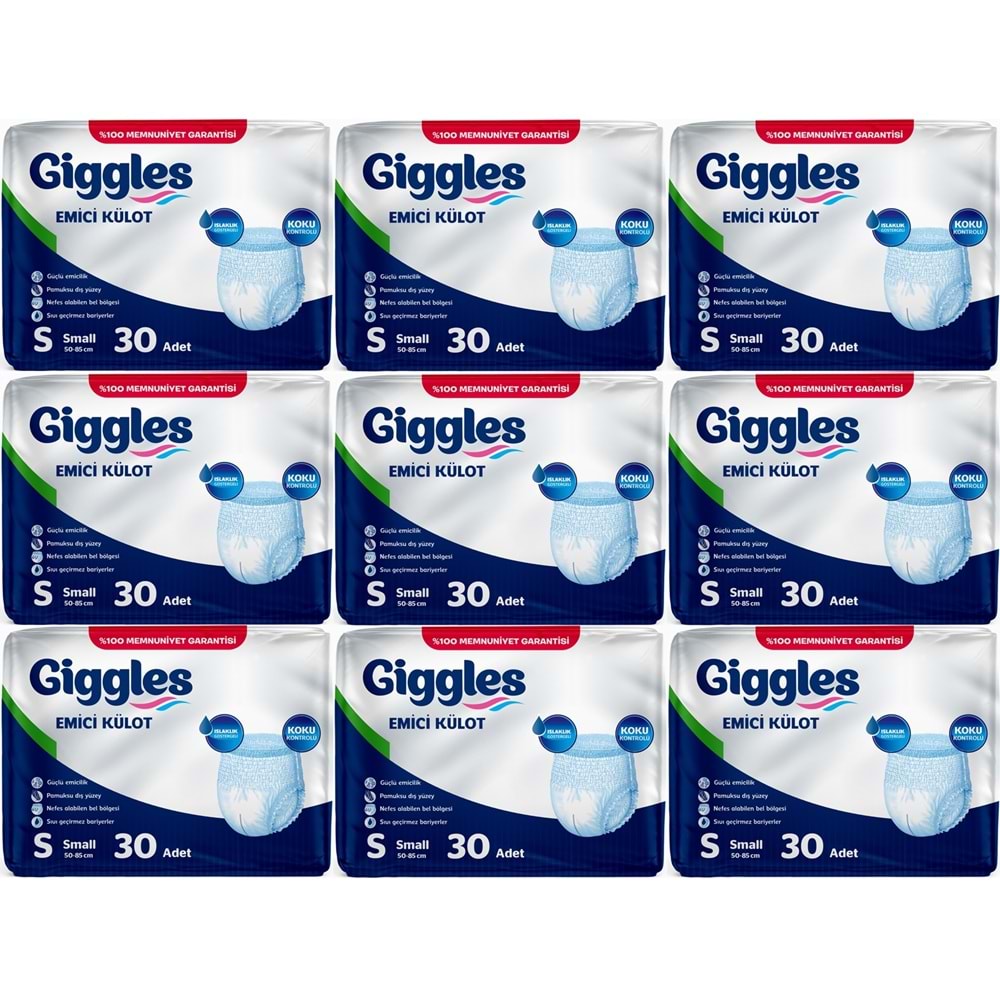 Giggles Yetişkin Bezi Emici Külot S - Küçük - Small 270 Adet