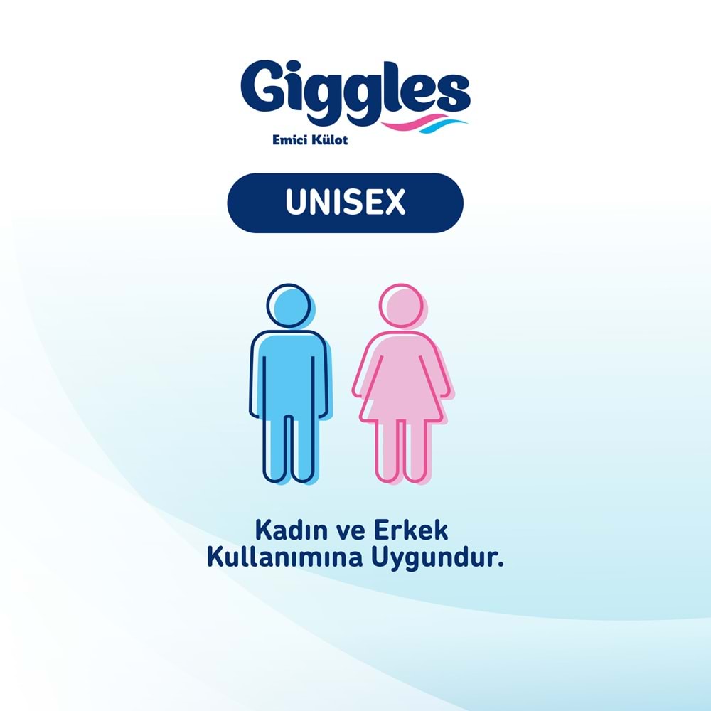 Giggles Yetişkin Bezi Emici Külot Ekstra Büyük (XXL) (Bel Ölçüsü 150 - 200 CM) 60 Adet
