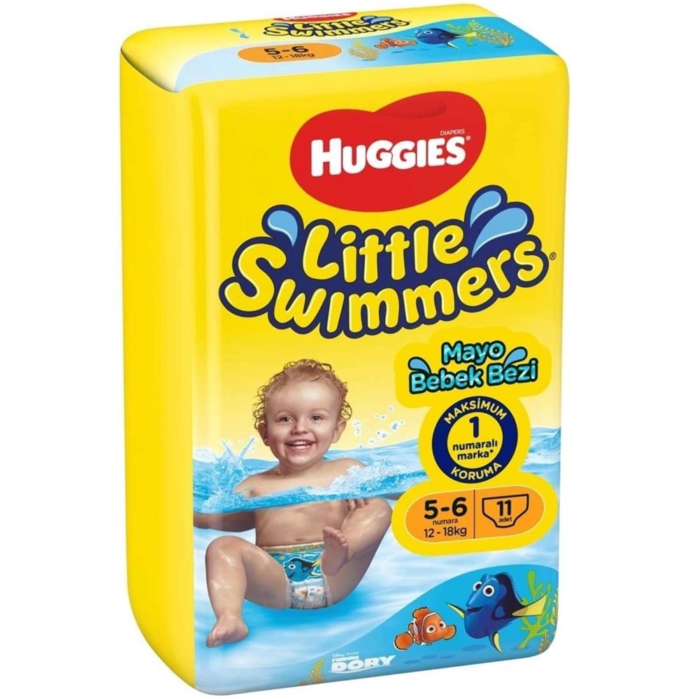Huggıes Little Swımmers Mayo Bebek Bezi 5-6 Beden 12-18 KG 66 Adet 6PK*11