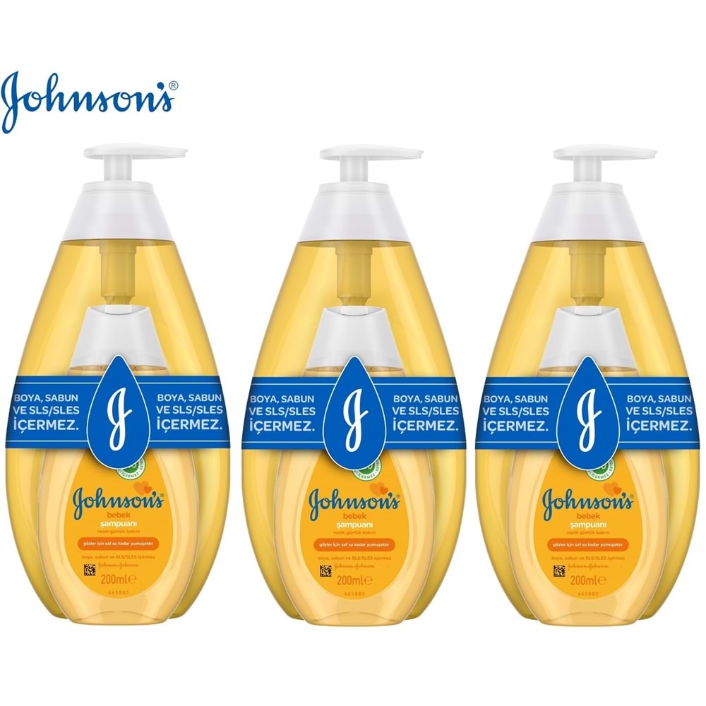 Johnsons Baby Bebek Şampuanı Klasik 750ML+200 Hediye (3 Lü Set)