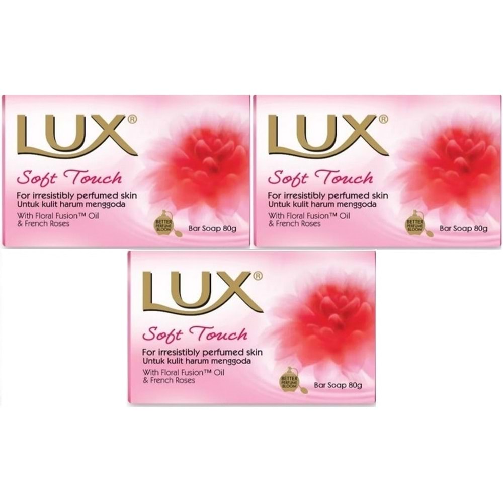 Lux Sabun 80GR Soft Touch (Yumuşak Dokunuş) (3 Lü Set)