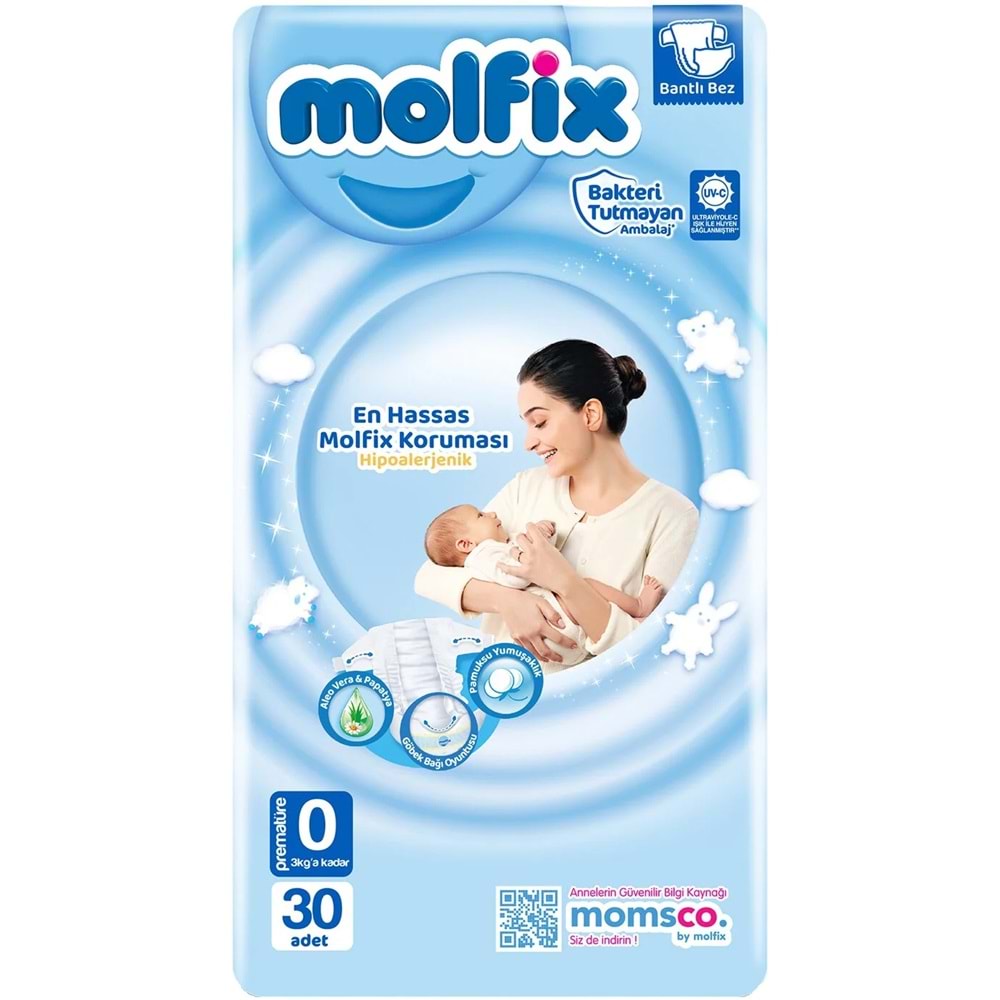 Molfix Bebek Bezi Ekonomik 0 Beden 0-3 KG Prematüre 180 Adet
