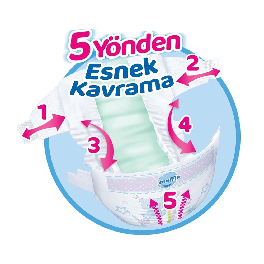 Molfix Bebek Bezi Ekonomik 0 Beden 0-3 KG Prematüre 180 Adet