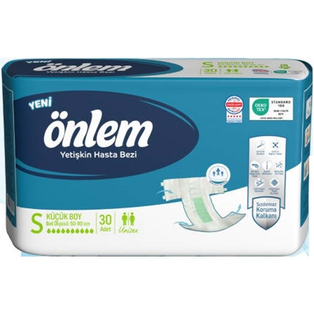 Önlem Yetişkin Bezi Bel Bantlı Tekstil Yüzey S - Small - Küçük 180 Adet (6PK*30)
