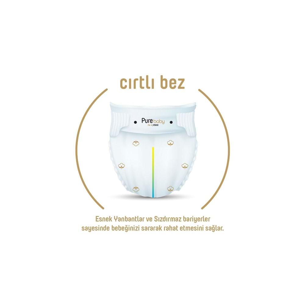 Pure Baby Organik Bebek Bezi 5 Beden 11-20 KG Junior 200 Adet Mega Fırsat Pk