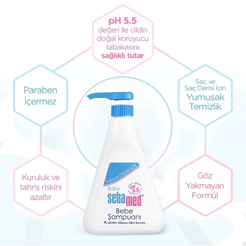 Sebamed Bebek Şampuanı 500ML Pompalı (Yenidoğanlar İçin) (5 Li Set)