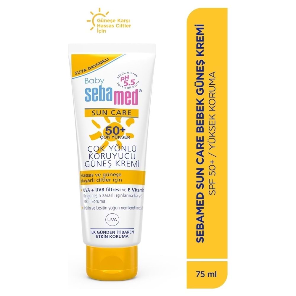 Sebamed Baby Sun Care Güneş Kremi 75ML 50+ Çok Yüksek Faktör Çoçuk (3 Lü Set)