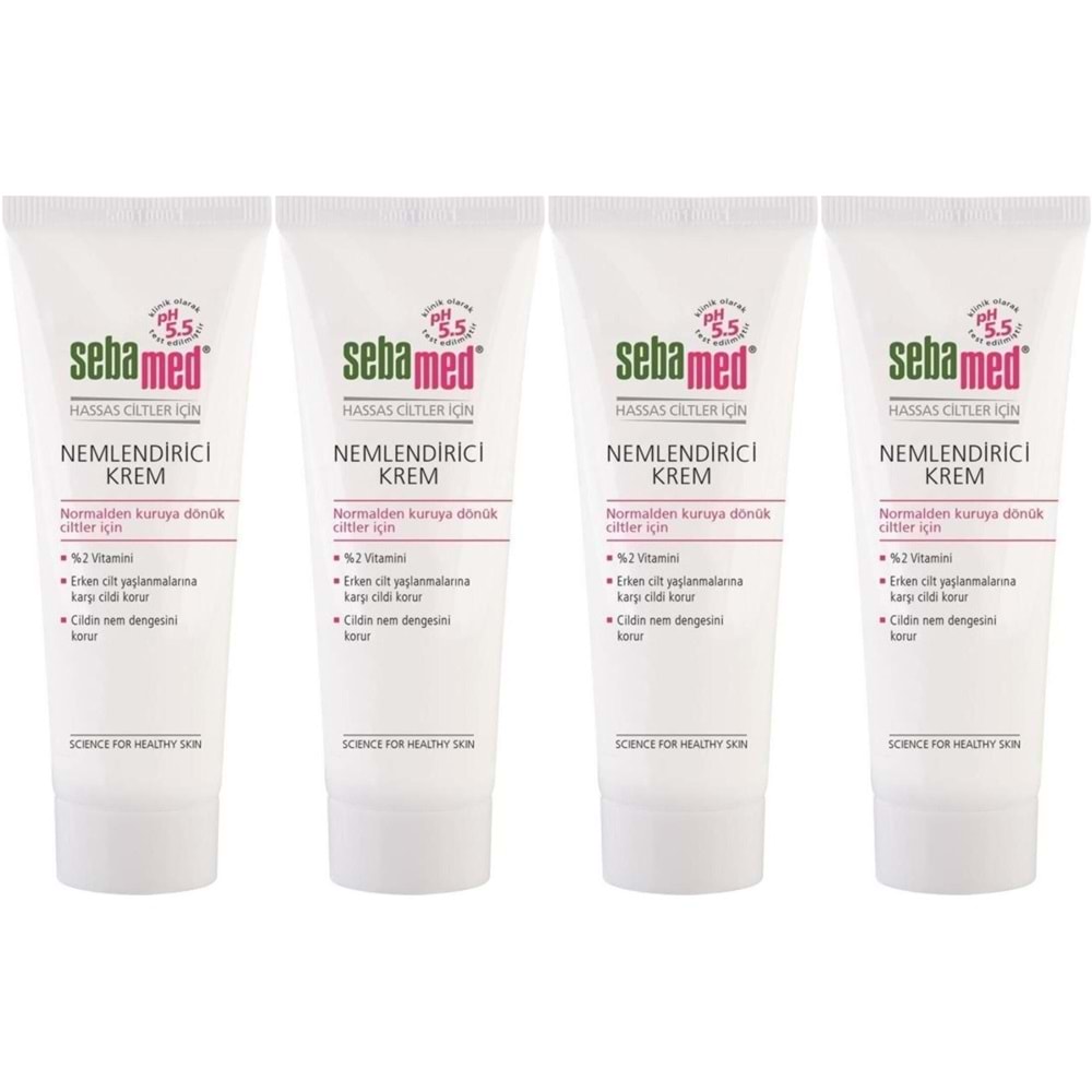 Sebamed Nemlendirici Krem Tüp 50ML (Günlük Kullanım) (4 Lü Set)
