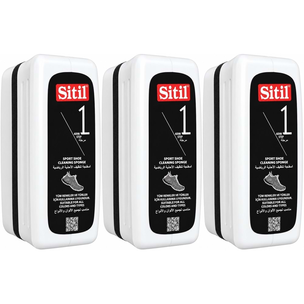 Sitil Spor Ayakkabı Temizleme Süngeri 75 ML (3 Lü Set)