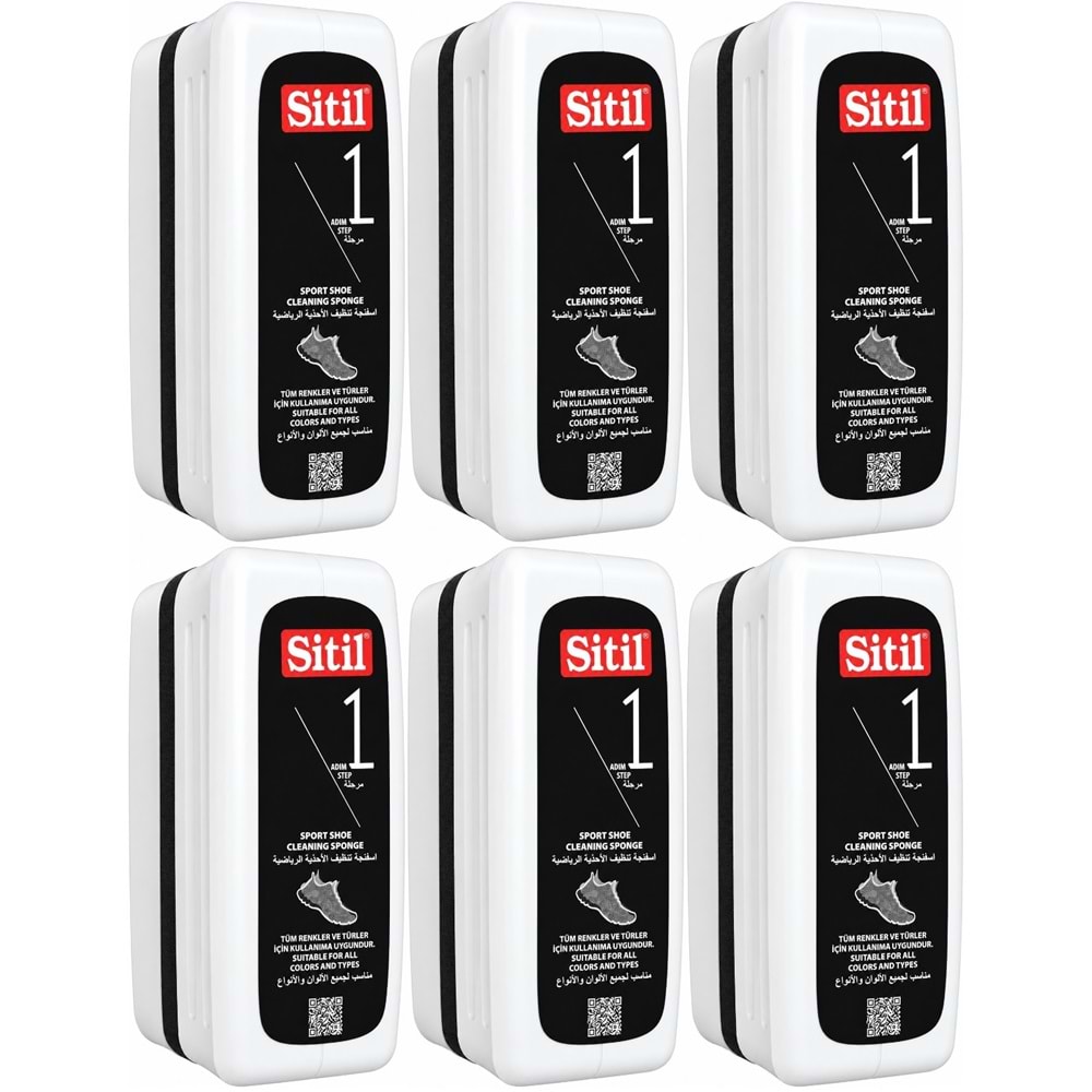 Sitil Spor Ayakkabı Temizleme Süngeri 75 ML (6 Lı Set)