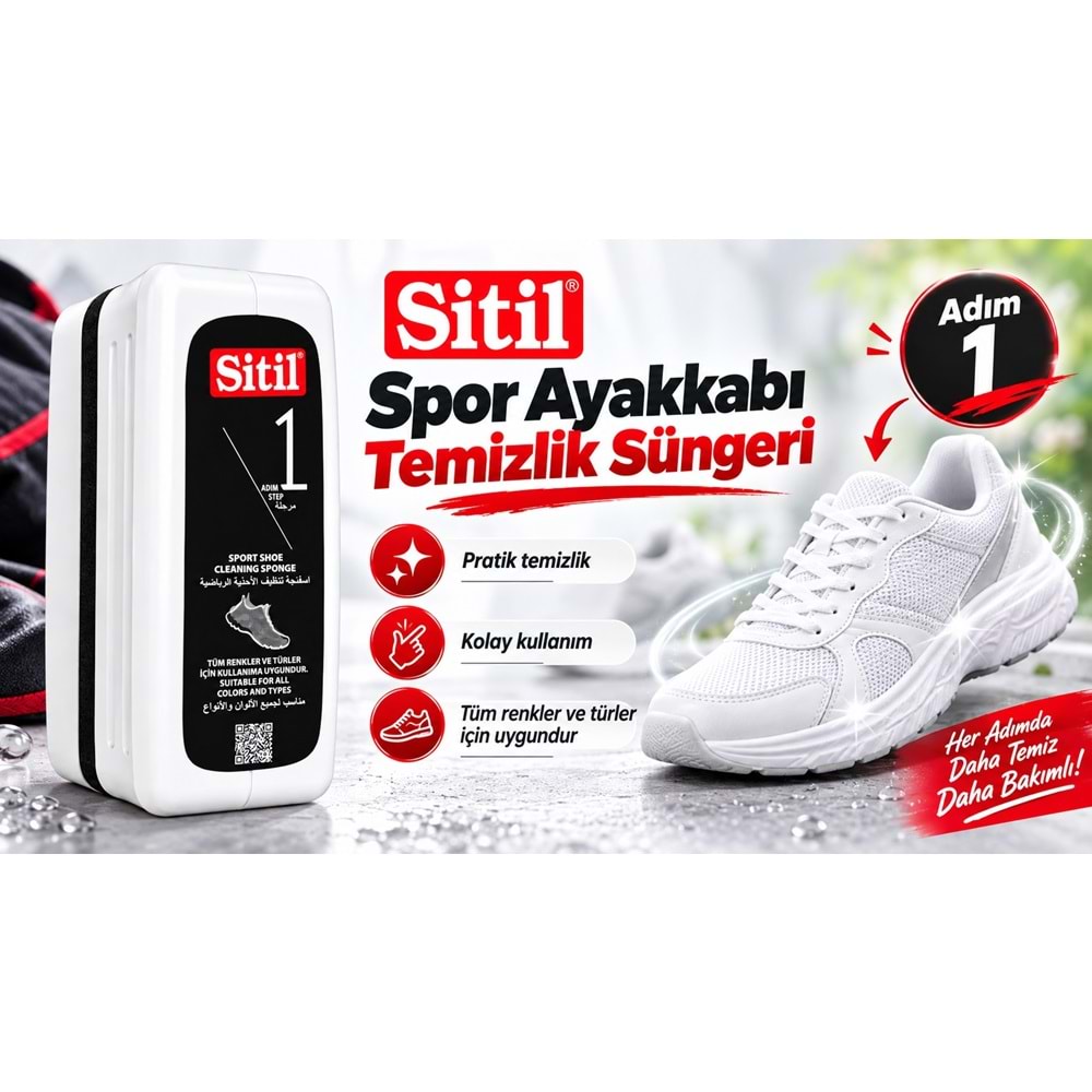 Sitil Spor Ayakkabı Temizleme Süngeri 75 ML (9 Lu Set)