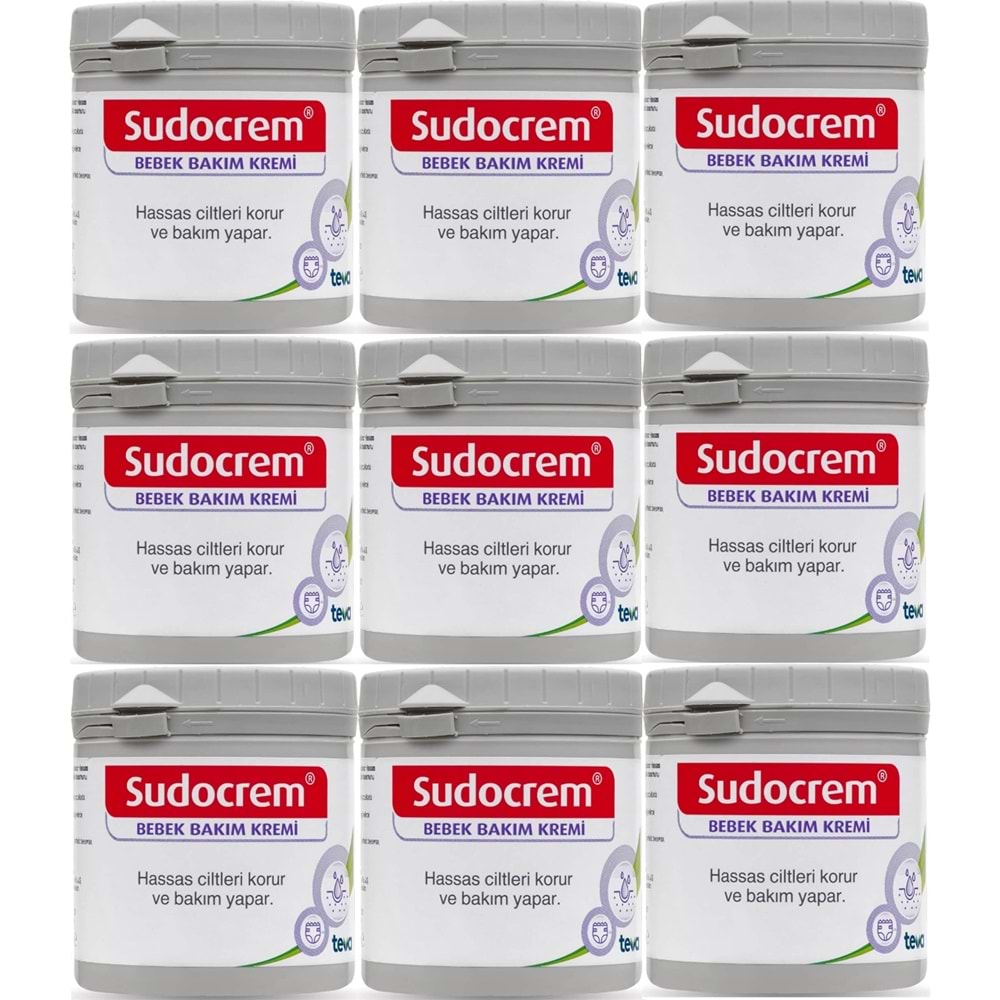 Sudocrem Cilt Bebek Bakım - Pişik Kremi 250GR (9 Lu Set)