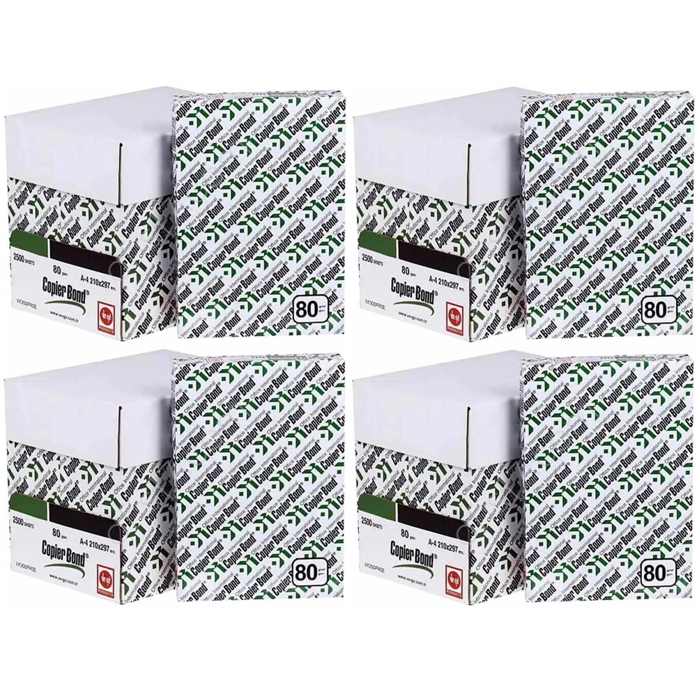 Copier Bond (Ve-Ge) A4 80GR/M2 Fotokopi Kağıdı 10000 Adet (20PK*500)