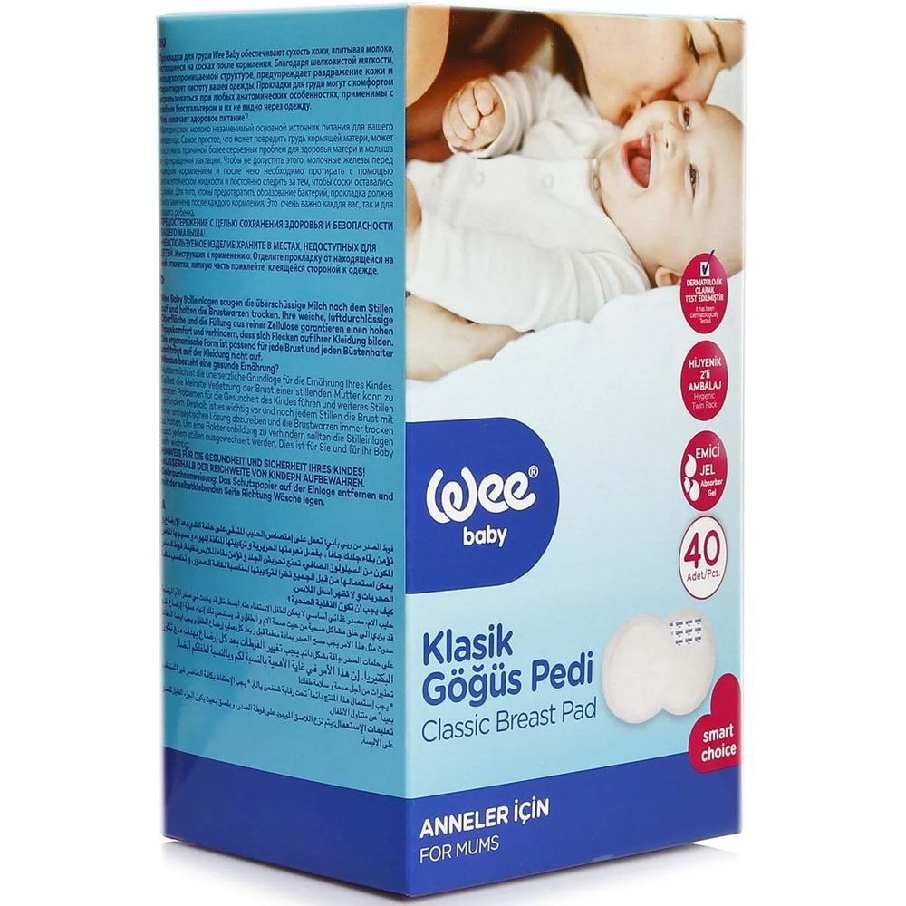 Wee Baby Klasik Göğüs Pedi (40 Lı) 400 Adet (10PK*40)