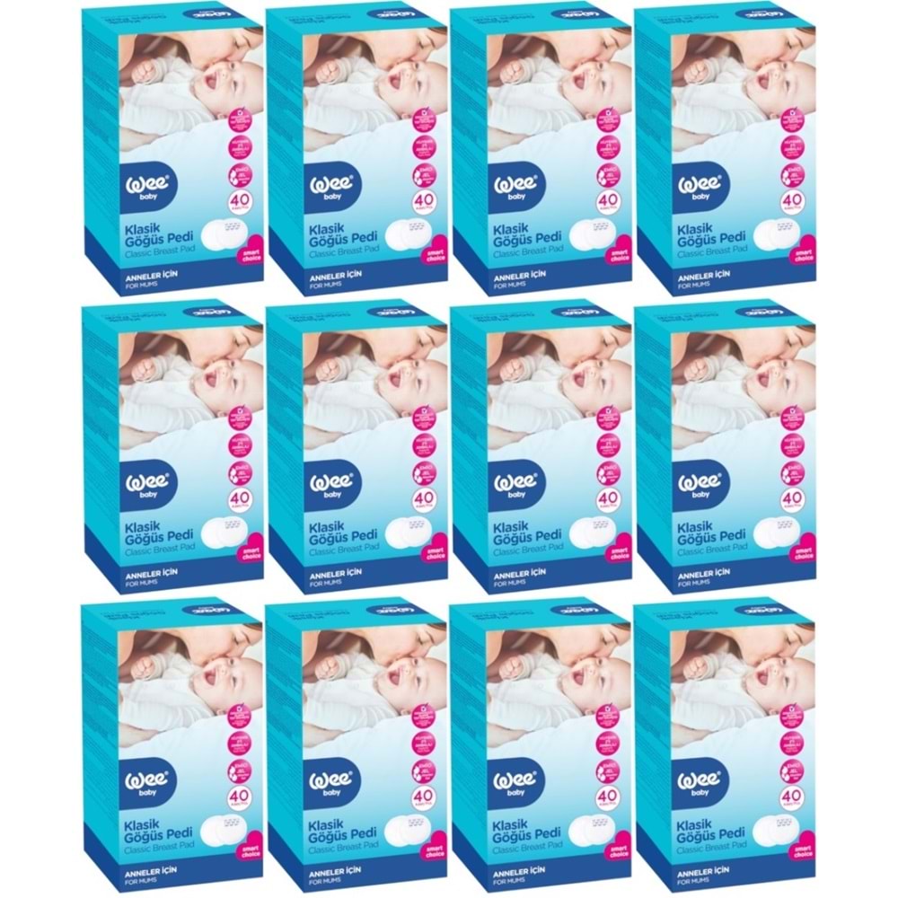Wee Baby Klasik Göğüs Pedi (40 Lı) 480 Adet (12PK*40)
