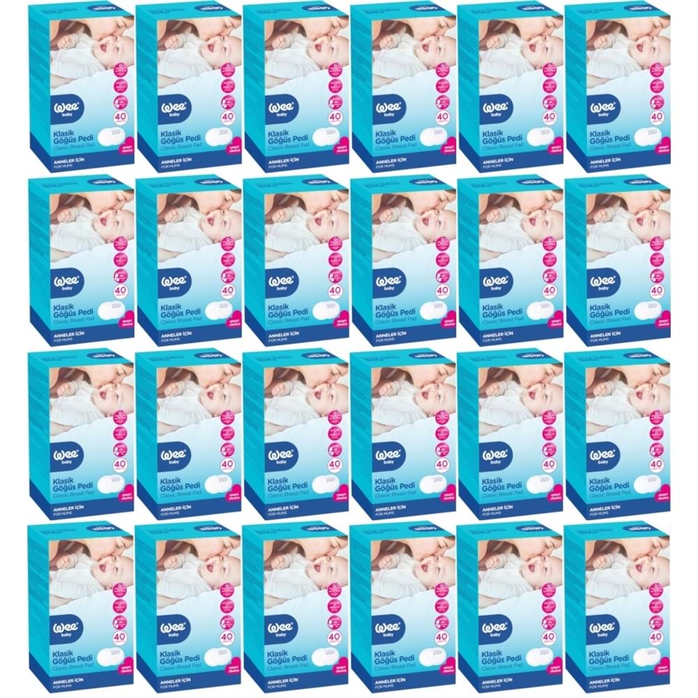 Wee Baby Klasik Göğüs Pedi (40 Lı) 960 Adet (24PK*40)