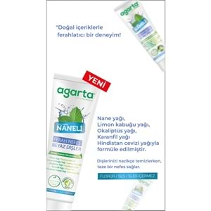 Agarta Doğal Diş Macunu 100ML Naneli (6 Lı Set)
