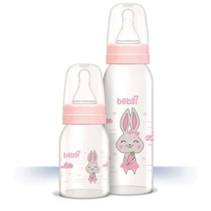 Bebsi Cam Biberon Seti Pembe (250ML+125ML) (4 Lü Set)