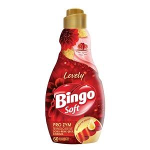 Bingo Soft Çamaşır Yumuşatıcı Konsantre 1440ML Lovely (9 Lu Set)