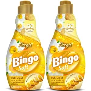 Bingo Soft Çamaşır Yumuşatıcı Konsantre 1440ML Nergis (2 Li Set)