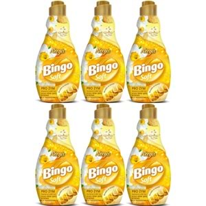 Bingo Soft Çamaşır Yumuşatıcı Konsantre 1440ML Nergis (6 Lı Set)