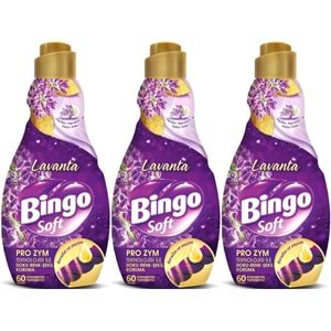 Bingo Soft Çamaşır Yumuşatıcı Konsantre 1440ML Lavanta (3 Lü Set)